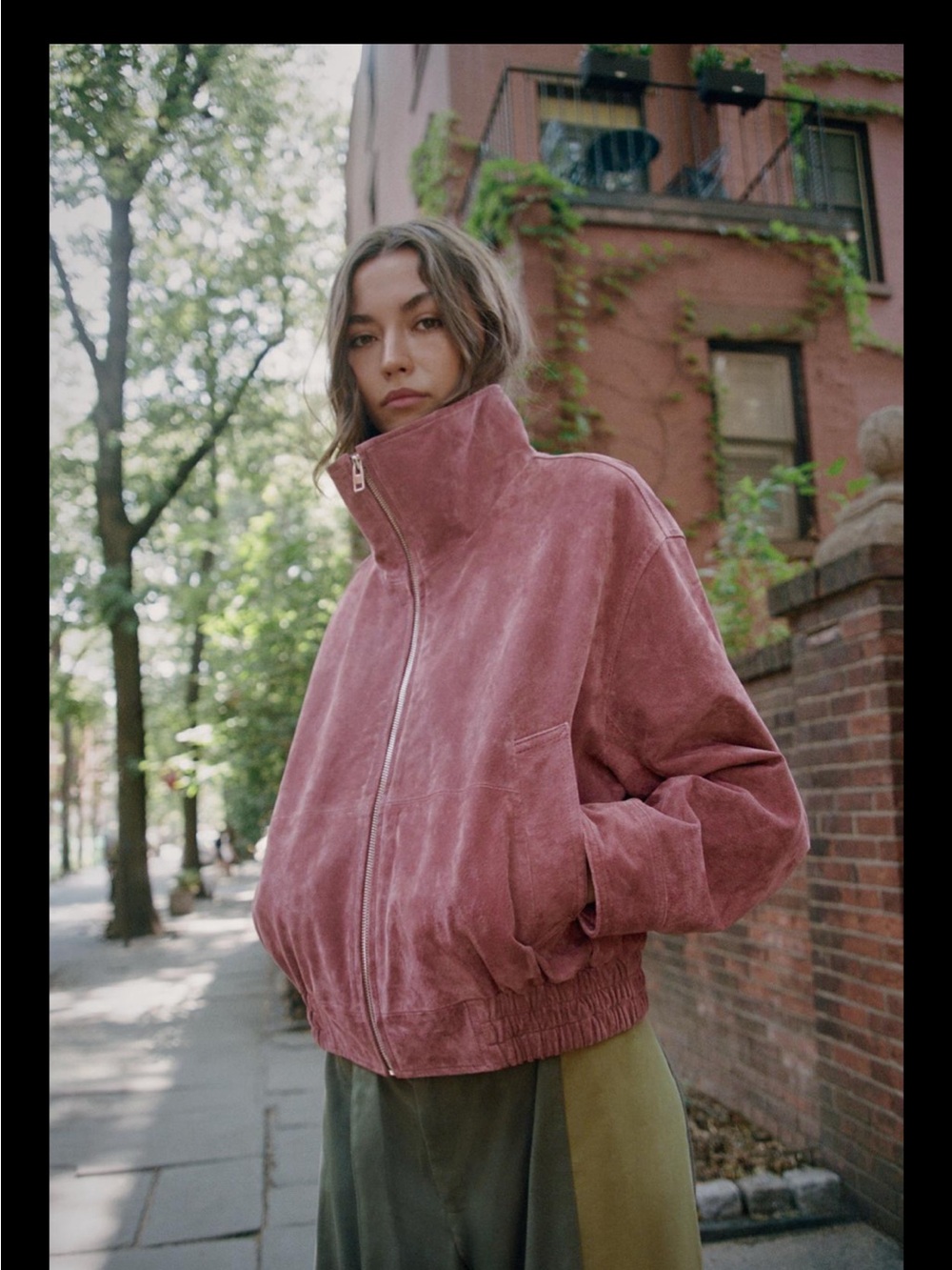 TRADE Size** Zara High-Collar Suede Zip Jacket